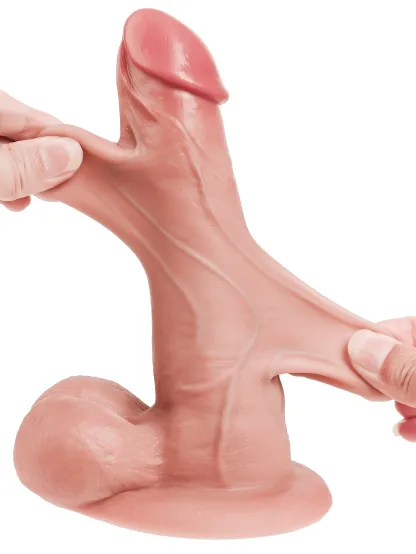 Rock 7.87” x 2.17” Sliding Skin Dildo With Moving Balls