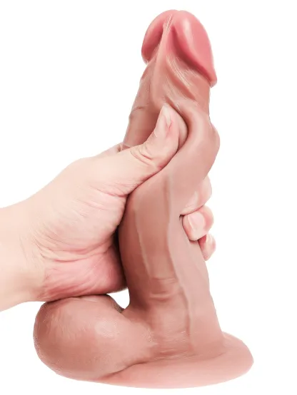 Rock 7.87” x 2.17” Sliding Skin Dildo With Moving Balls