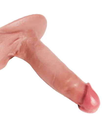 Leander 6.89" x 1.69" Sliding Skin Dildo With Moving Balls & Suction Cup