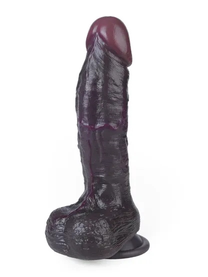 Jamal 8.03" x 1.49" Black Soft Skin Dual Density Dildo