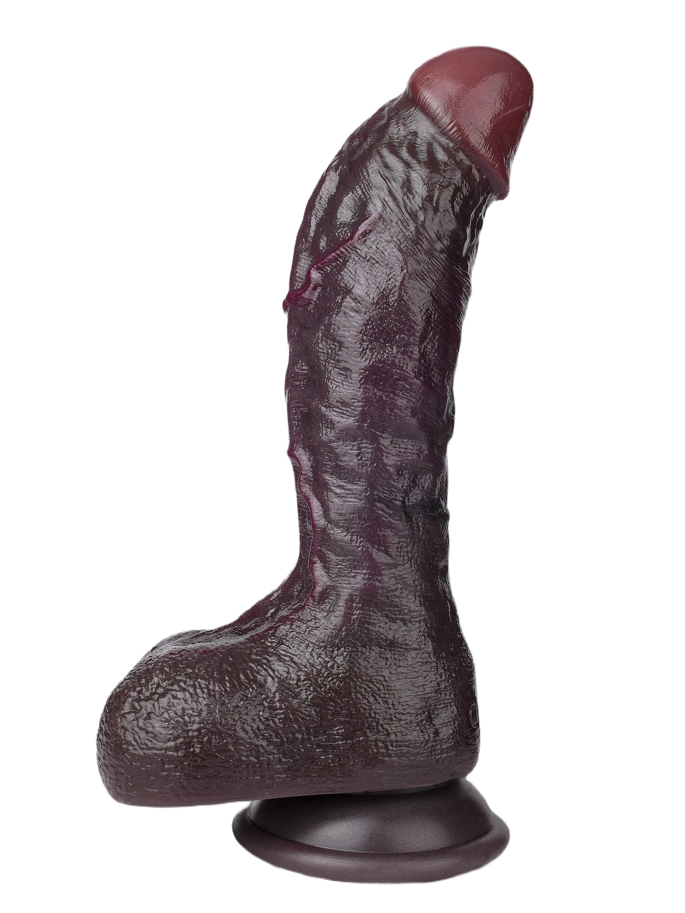 Kofi 8.34" x 1.69" Realistic Black Soft Dual Density Dildo