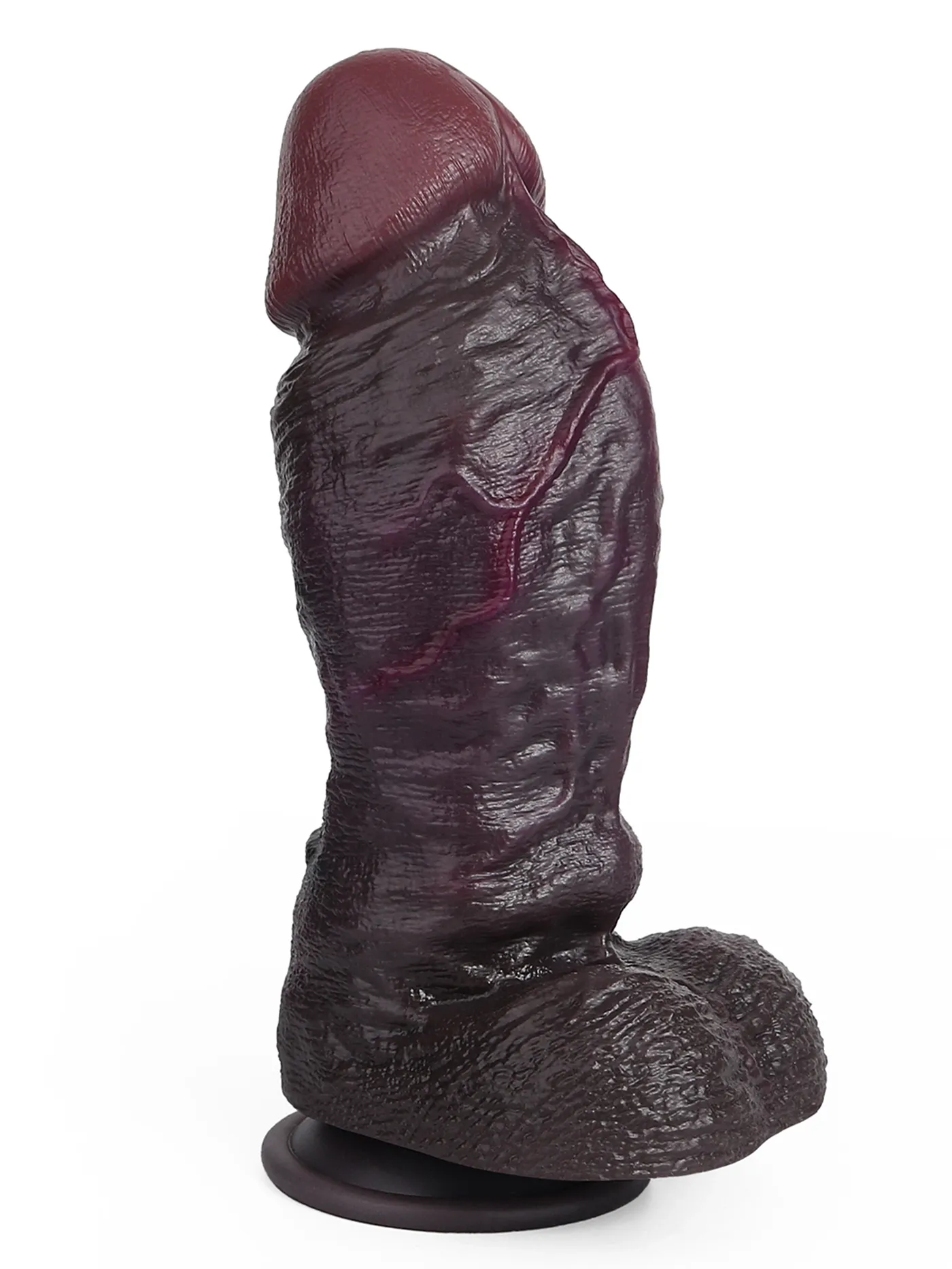 Amari 8.98" x 2.64" Realistic Black Thick Dual Density Dildo
