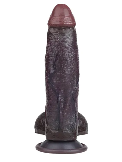 Malik 7.75" x 1.69" Soft Black Dual Density Dildo