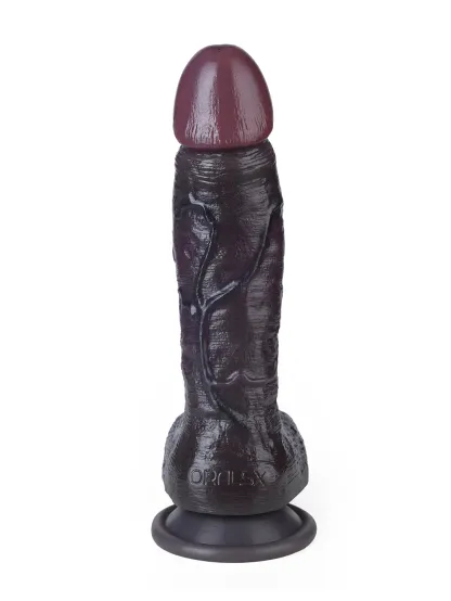 Jamal 8.03" x 1.49" Black Soft Skin Dual Density Dildo