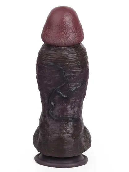 Amari 8.98" x 2.64" Realistic Black Thick Dual Density Dildo