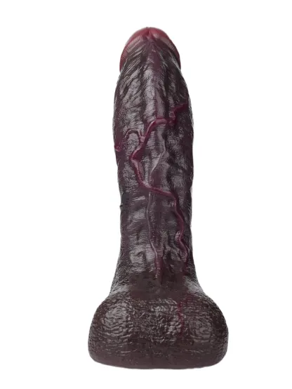 Kofi 8.34" x 1.69" Realistic Black Soft Dual Density Dildo