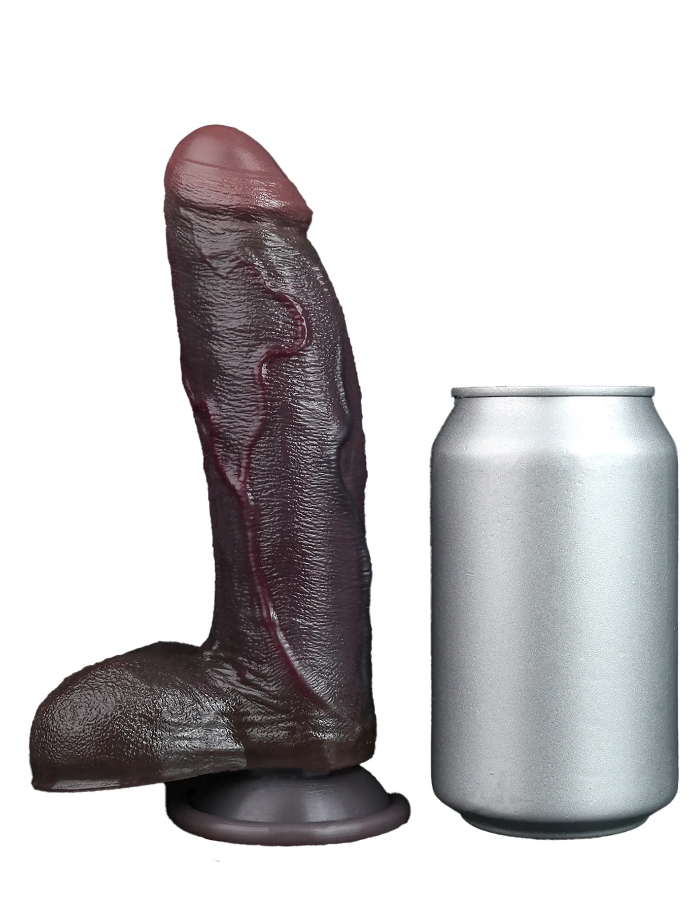 Malik 7.75" x 1.69" Soft Black Dual Density Dildo