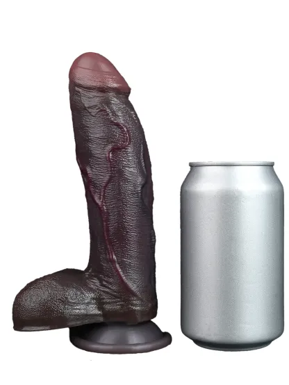 Malik 7.75" x 1.69" Soft Black Dual Density Dildo