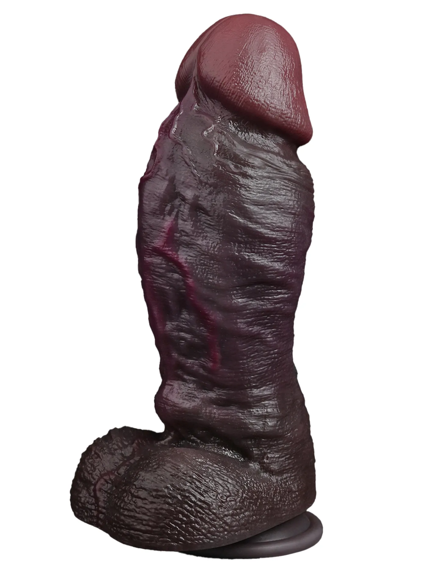 Amari 8.98" x 2.64" Realistic Black Thick Dual Density Dildo