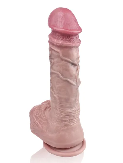 Devin 10.08" x 2.05" Flesh Most Realistic Huge Dildo With Sexy Glans