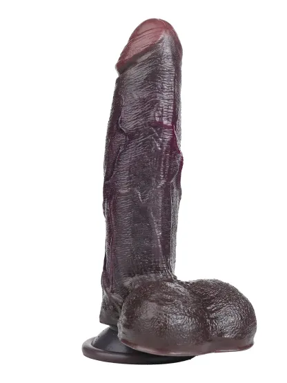 Malik 7.75" x 1.69" Soft Black Dual Density Dildo