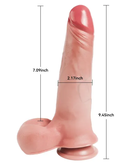 Cassian 9.45" x 2.17" Most Realistic Sliding Skin Dildo With Moving Balls