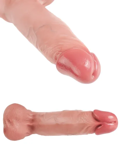 Theron 8.66" x 1.97" Real Sliding Skin Dildo With Moving Balls