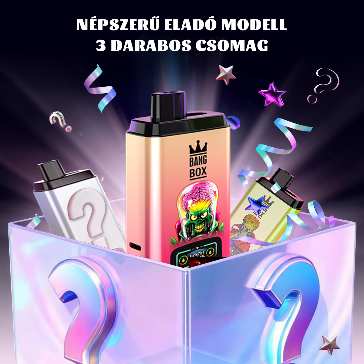 🎁3 db-os BANG BOX 50000 Puffs Double Flavor Disposable Vape – Titokdoboz árzuhanás!
