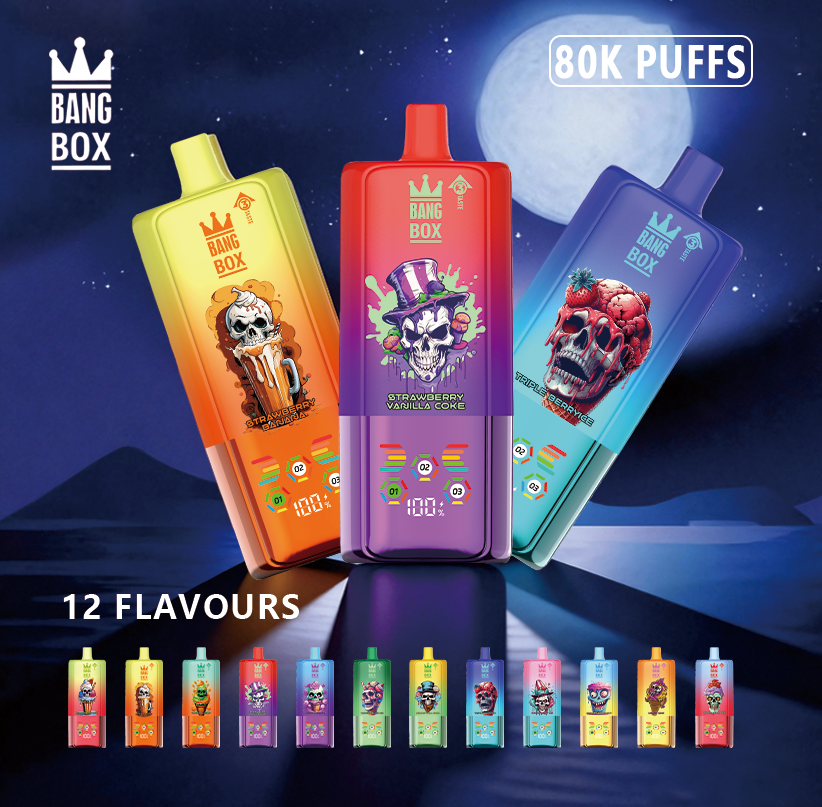 BANG BOX 80000 Puffs 3 in1 Flavor Disposable Vape - Pineapple Coconut + Strawberry Raspberry Candy + Blue Razz Ice