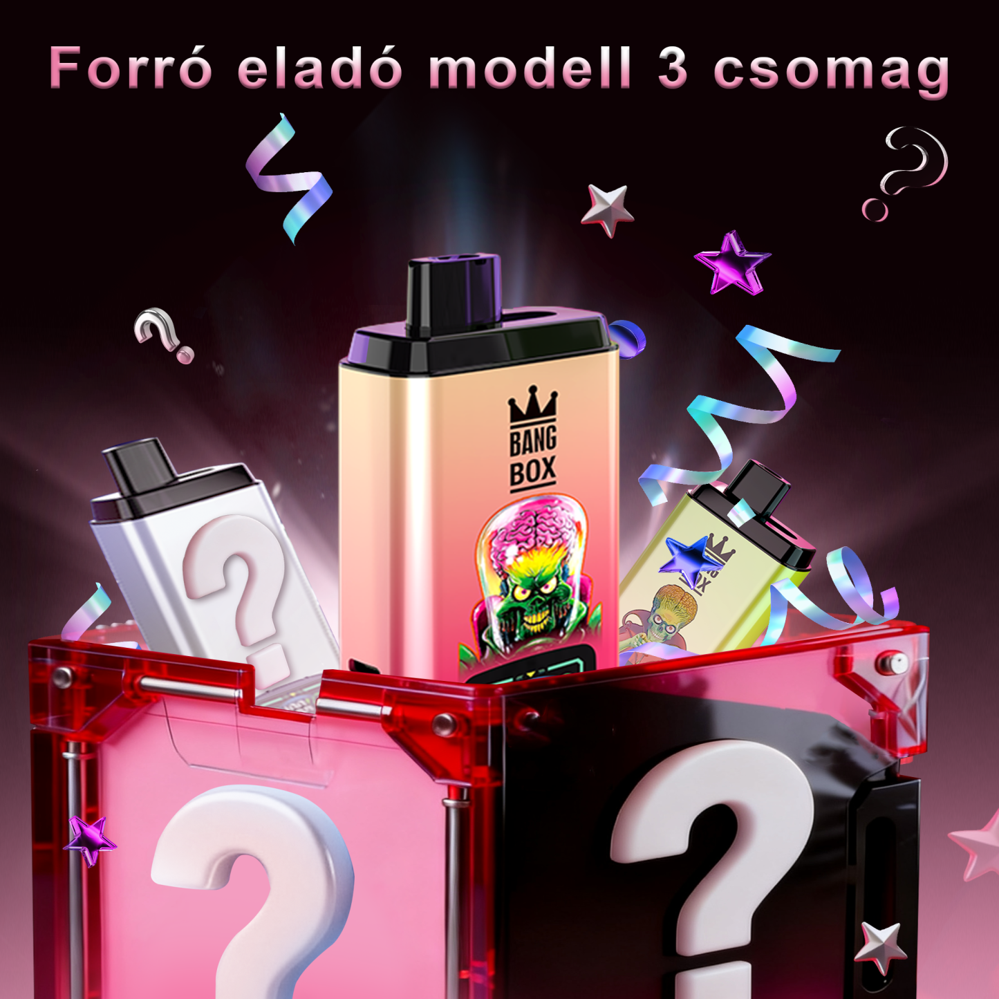 🎁3 db-os BANG BOX 50000 Puffs Double Flavor Disposable Vape – Titokdoboz árzuhanás!