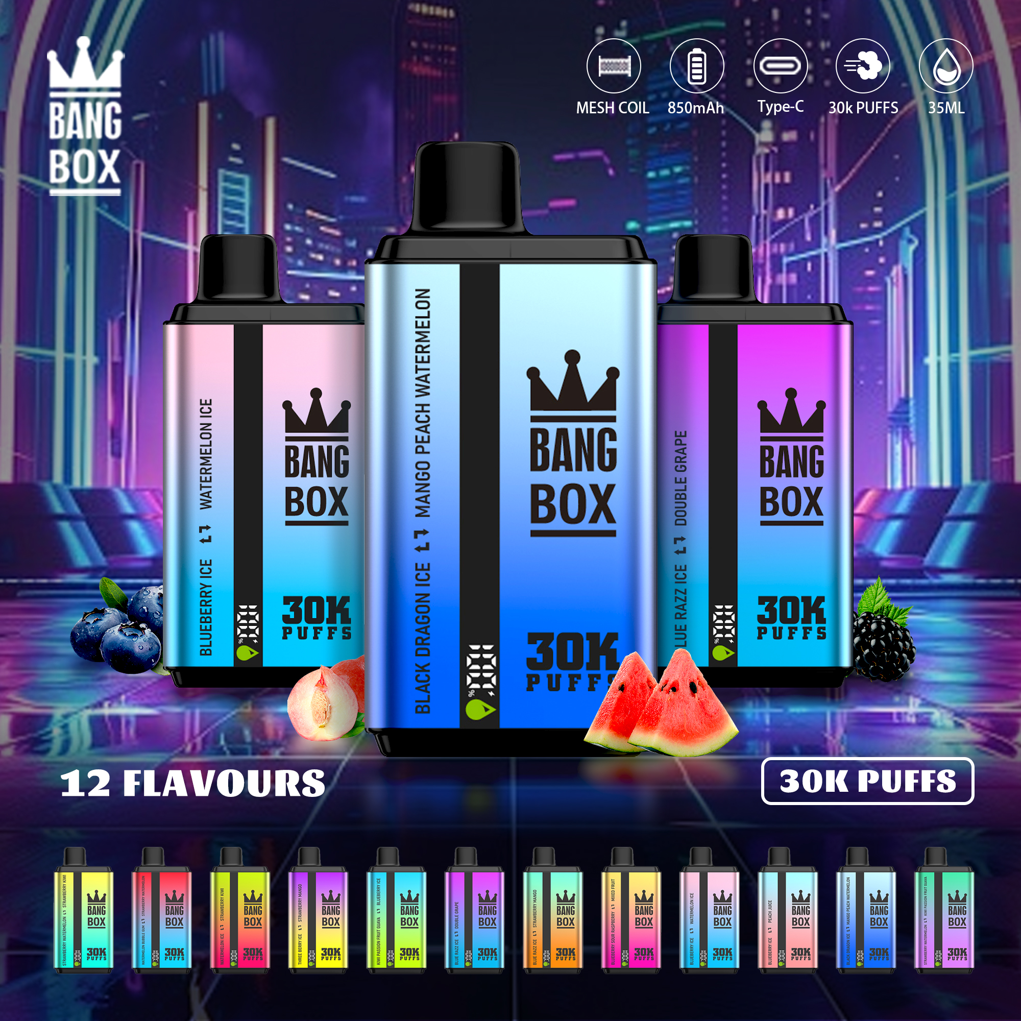 BANG BOX 30K Puffs 2-in-1 Flavor Disposable Vape