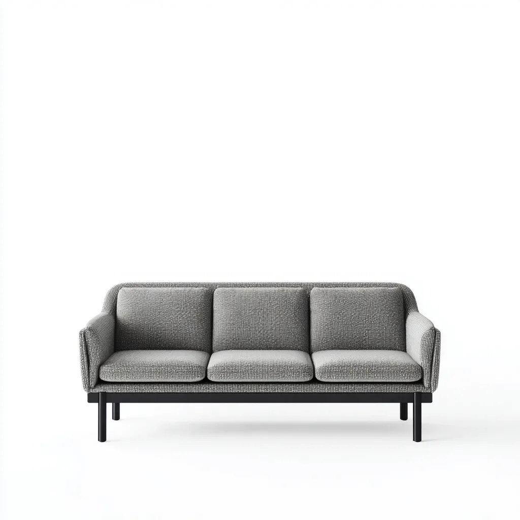 Canapé 3 places tissu 215x90x85 cm - gris - design moderne minimaliste-Craftete