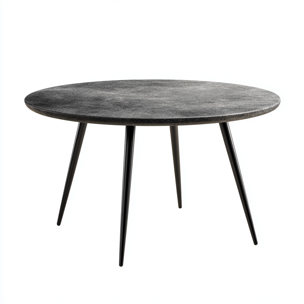 Table basse bois et métal 90x90x45 cm - gris - style contemporain-Craftete