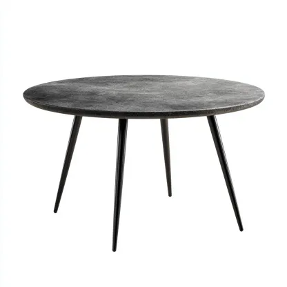 Table basse bois et métal 90x90x45 cm - gris - style contemporain-Craftete