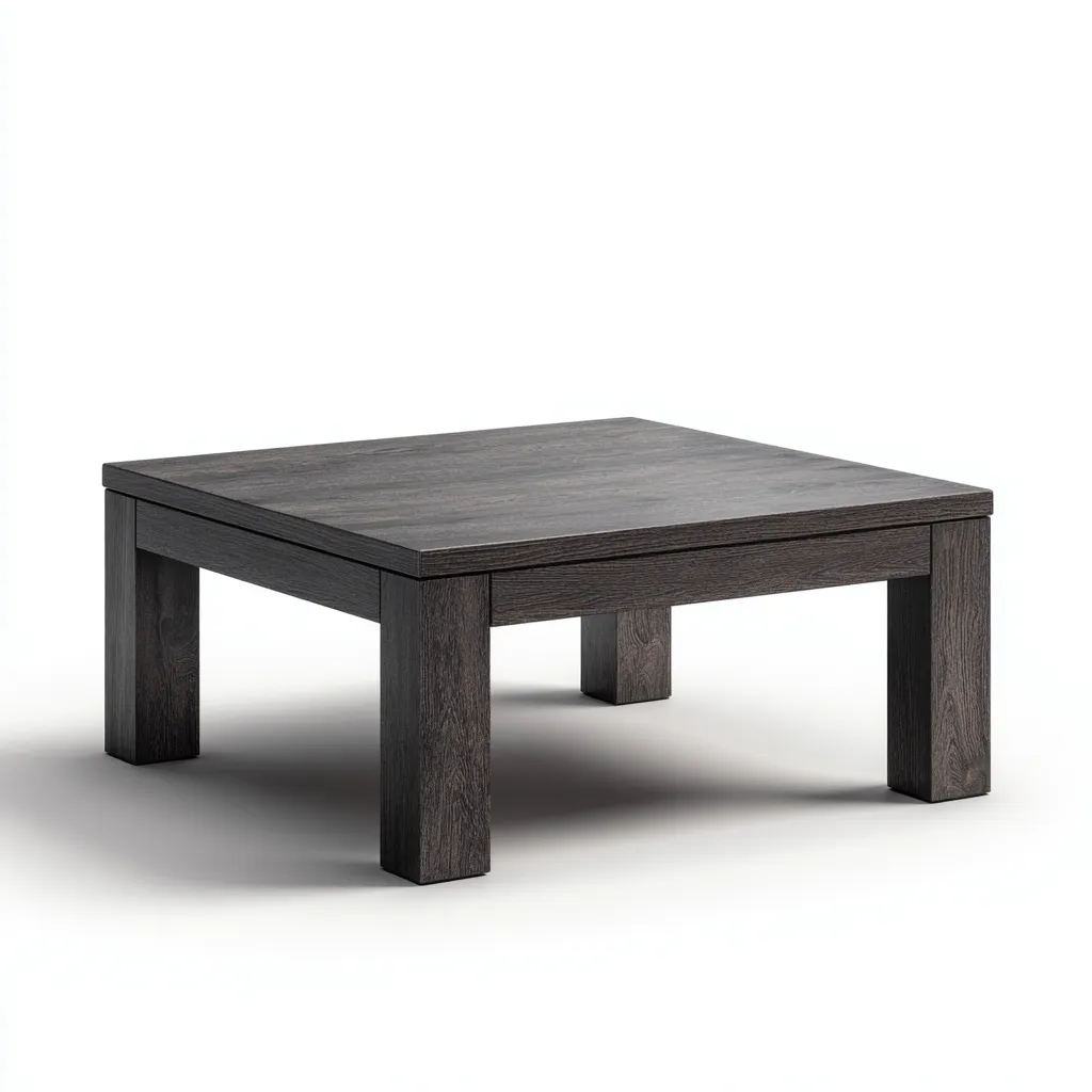 Table basse en bois 80x80x40 cm - gris foncé - style contemporain-Craftete