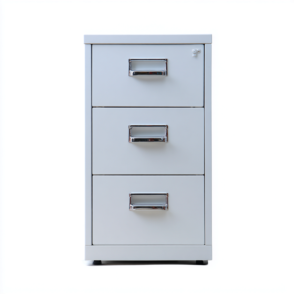 Armoire de bureau en métal 45x40x85 cm - blanc - style moderne-Craftete