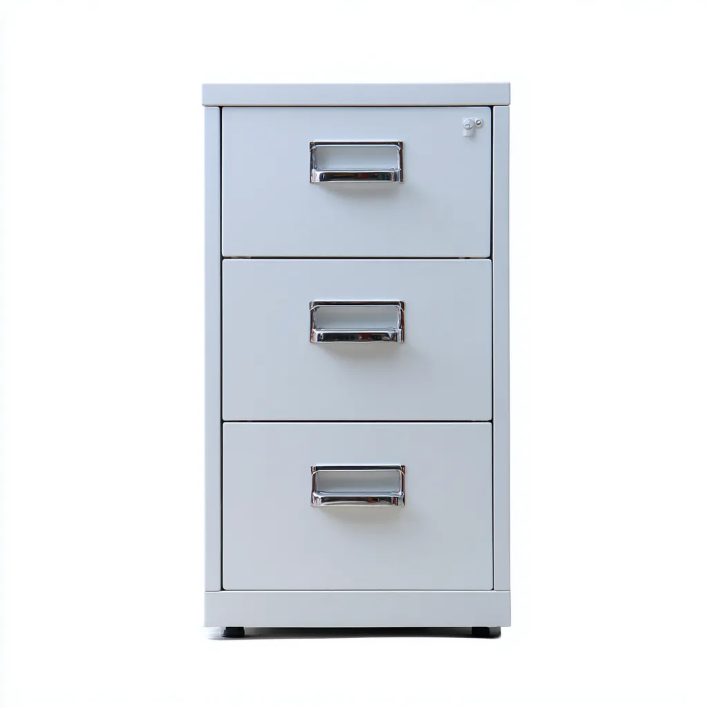 Armoire de bureau en métal 45x40x85 cm - blanc - style moderne-Craftete