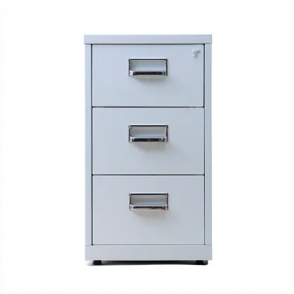 Armoire de bureau en métal 45x40x85 cm - blanc - style moderne-Craftete