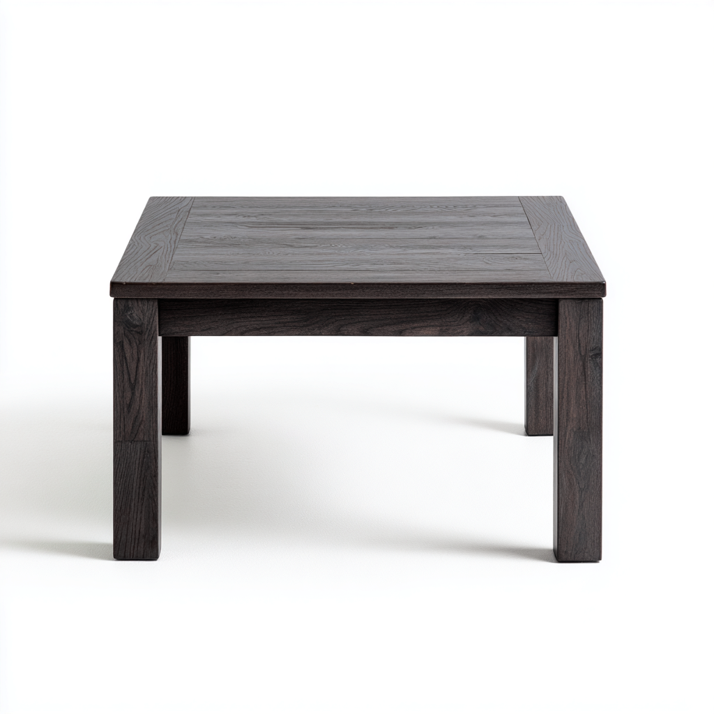 Table basse bois 100x100x40 cm - gris - style moderne-Craftete