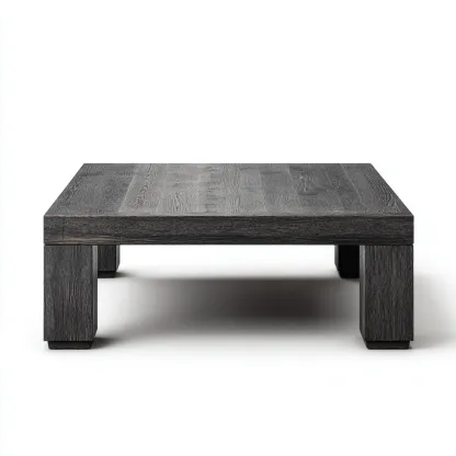 Table basse en bois 100x100x35 cm - gris foncé - design moderne-Craftete
