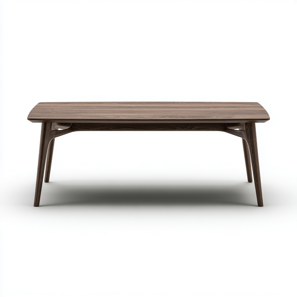 Table basse en bois 115x55x42 cm - marron - design scandinave moderne-Craftete
