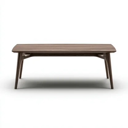 Table basse en bois 115x55x42 cm - marron - design scandinave moderne-Craftete