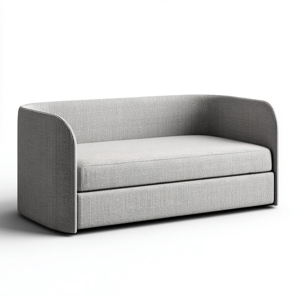 Canapé-lit tissu 200x95x85 cm gris style moderne-Craftete