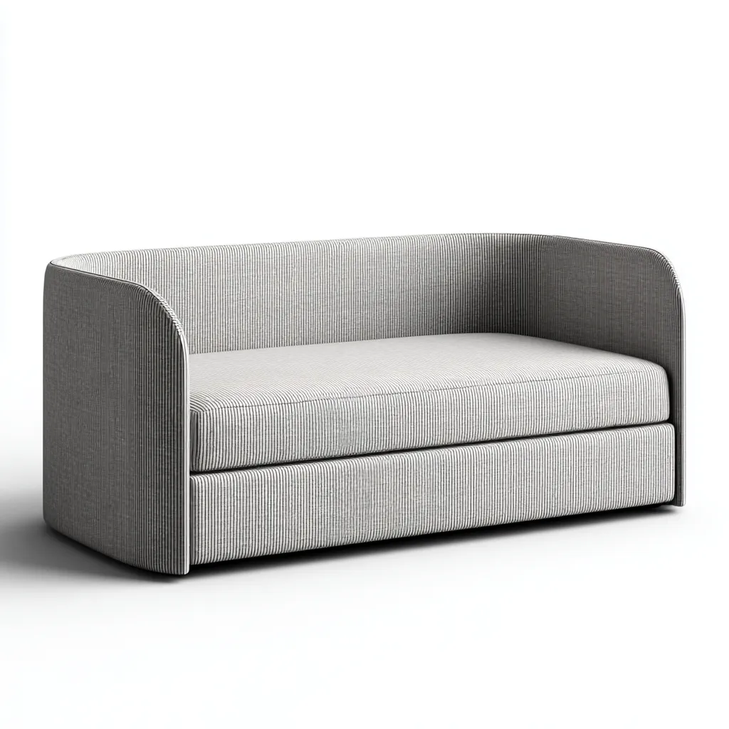 Canapé-lit tissu 200x95x85 cm gris style moderne-Craftete