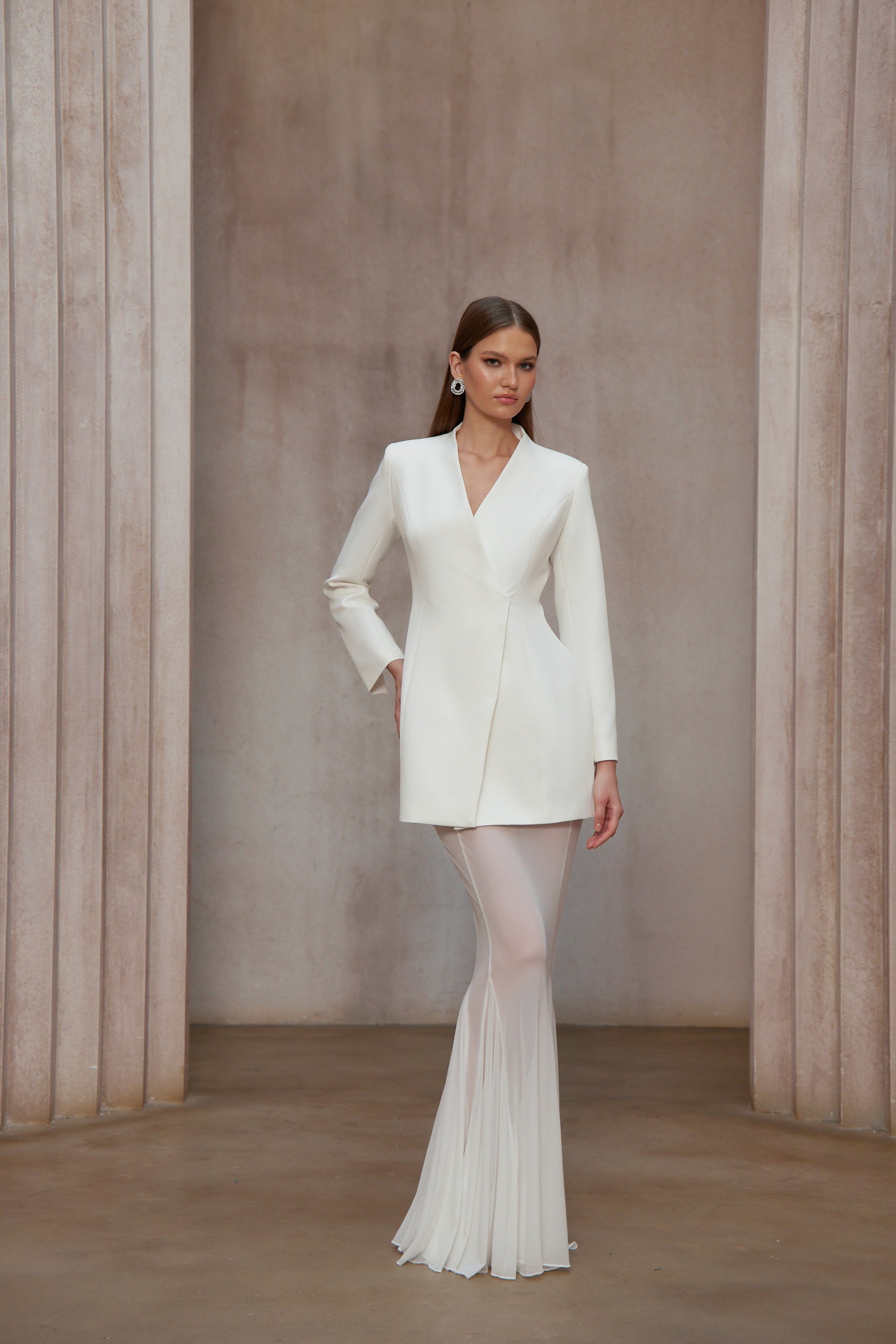 Enora Barrel Design Jacket & Skirt Set