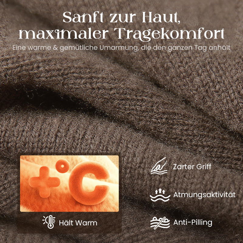 Auresisi Damen zweiteiliges Set: Pulloverkleid mit Rollkragen und Unterkleid-Auresis