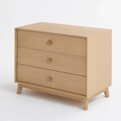 Cassettiera in rovere con 3 cassetti 72cm x 80cm x 40cm-CASALIQ