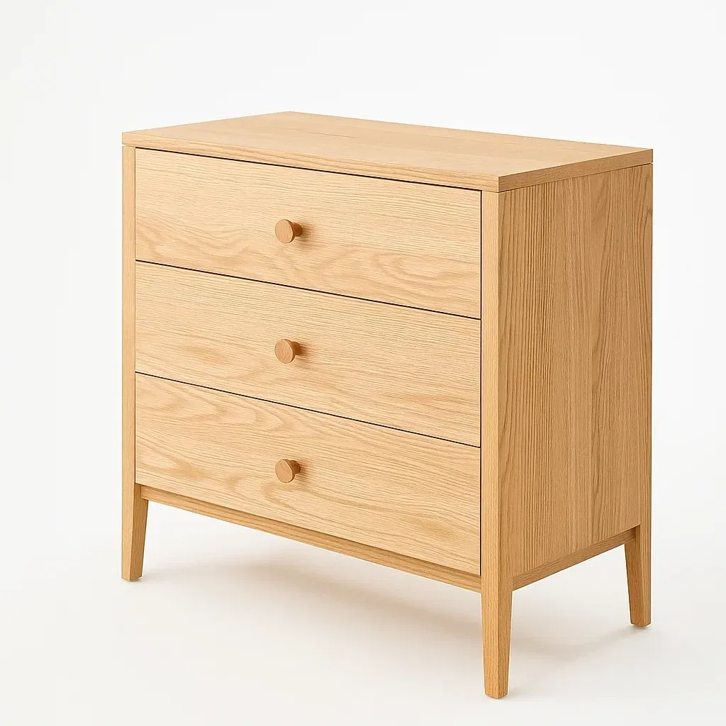 Cassettiera in legno di rovere 3 cassetti-CASALIQ