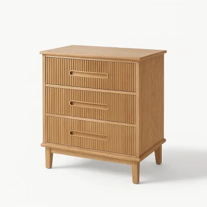 Cassettiera in legno massello con 3 cassetti 70x40x90 cm-CASALIQ