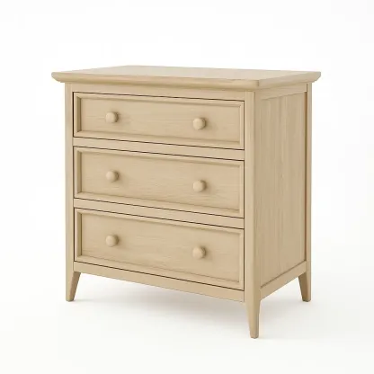 Cassettiera in legno di rovere con 3 cassetti-CASALIQ