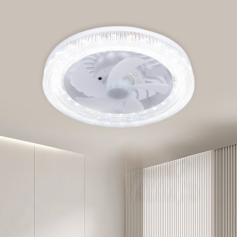 Kryształowy sufitowy wentylator z lampą