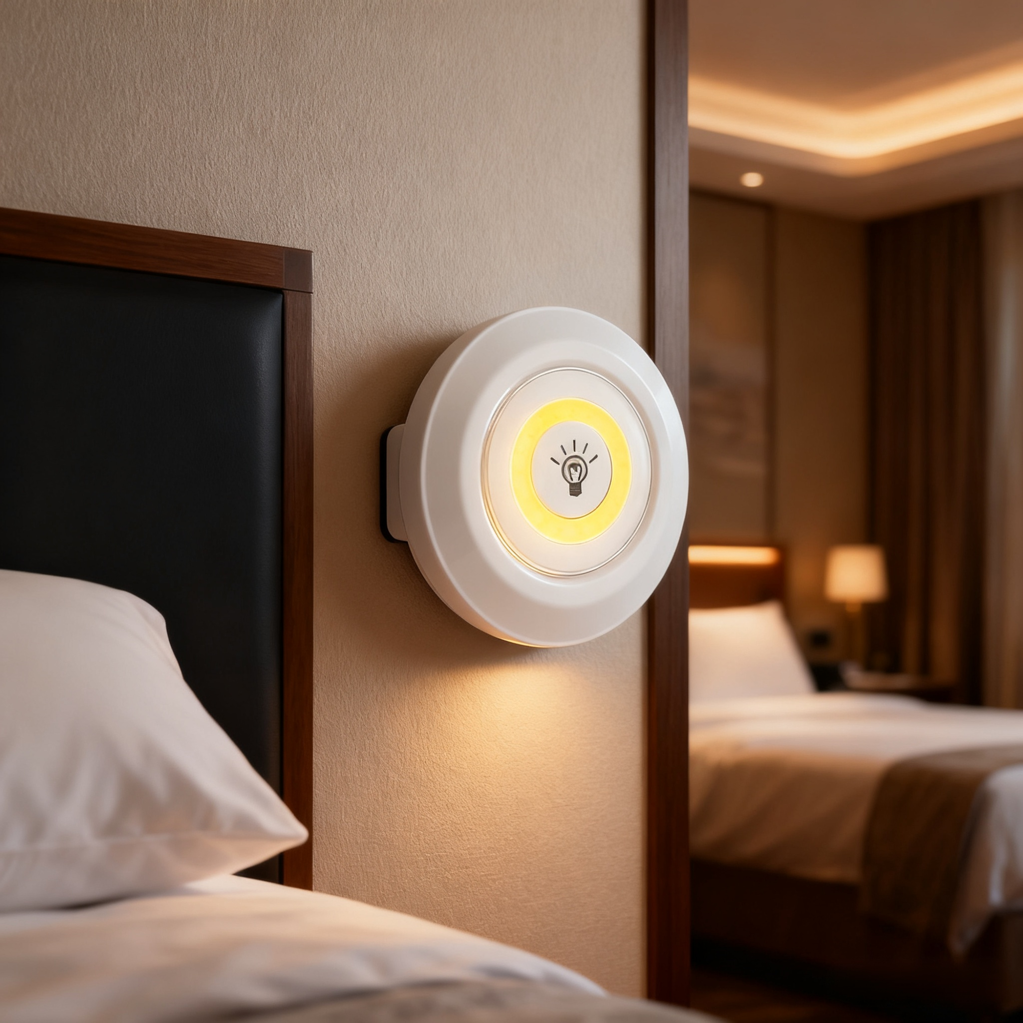 Szafka nocna z lampką dotykową na pilota