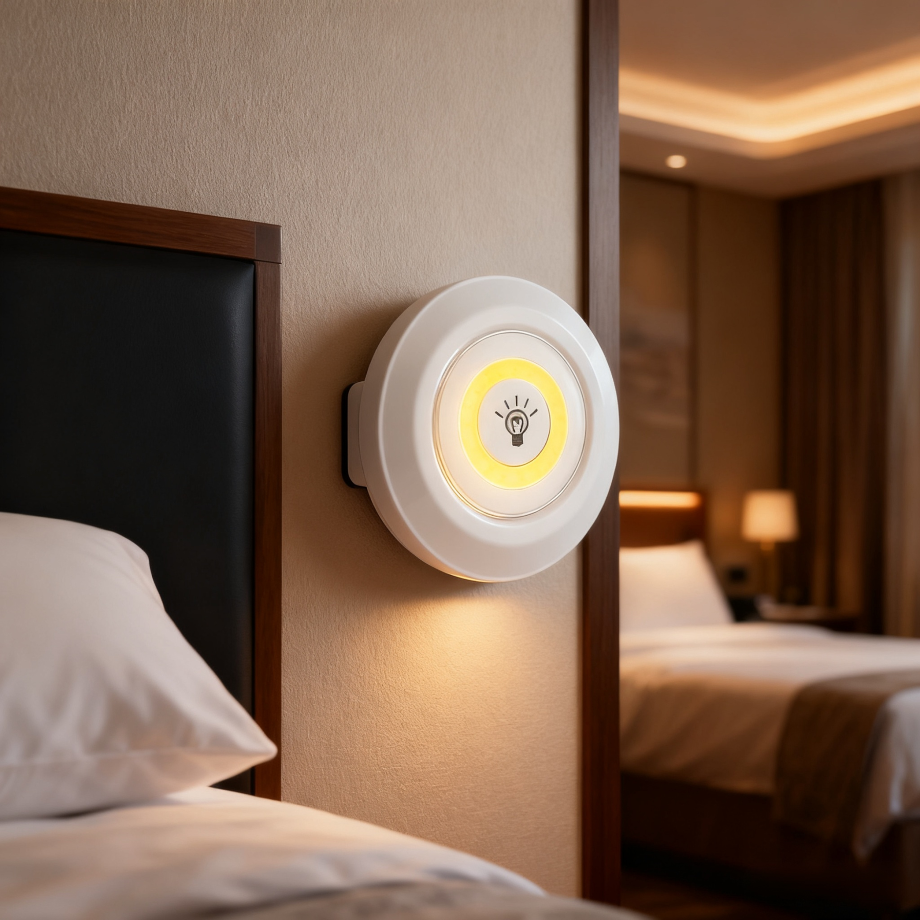 Szafka nocna z lampką dotykową na pilota