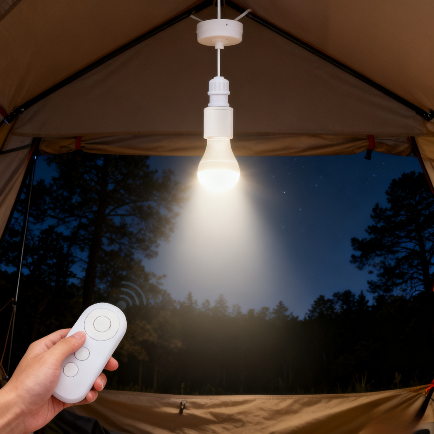 Zestaw bezprzewodowych lamp z pilotem