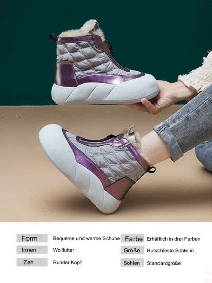 5cm Erhöhende Vielseitige Gefütterte Schneestiefel✨️Speziell für extreme Kälte entwickelt❄️ mit hochdichter Fütterung – hält bis zu minus 30 °C warm und sorgt den ganzen Tag über für wohlige Wärme⭐️