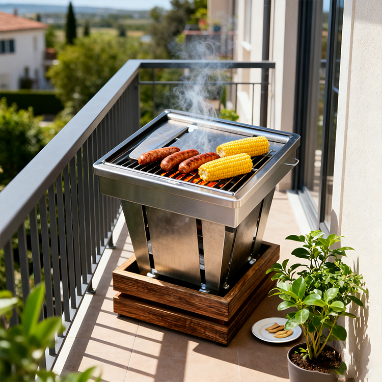 Mini barbecue pliable et portable