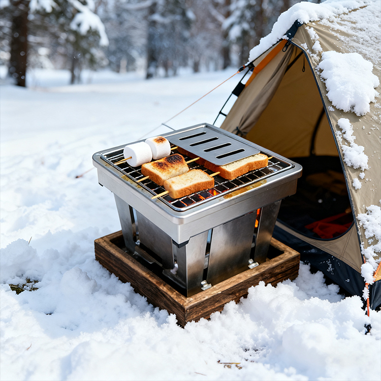 Mini barbecue pliable et portable