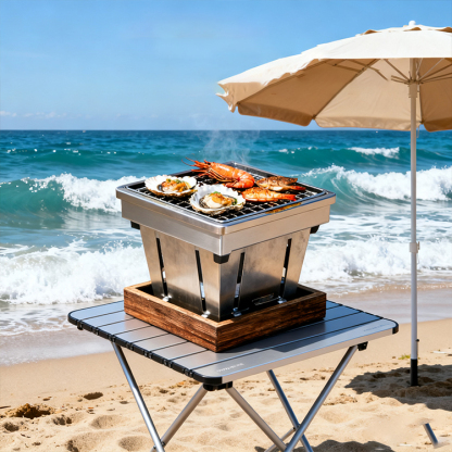 Mini barbecue pliable et portable