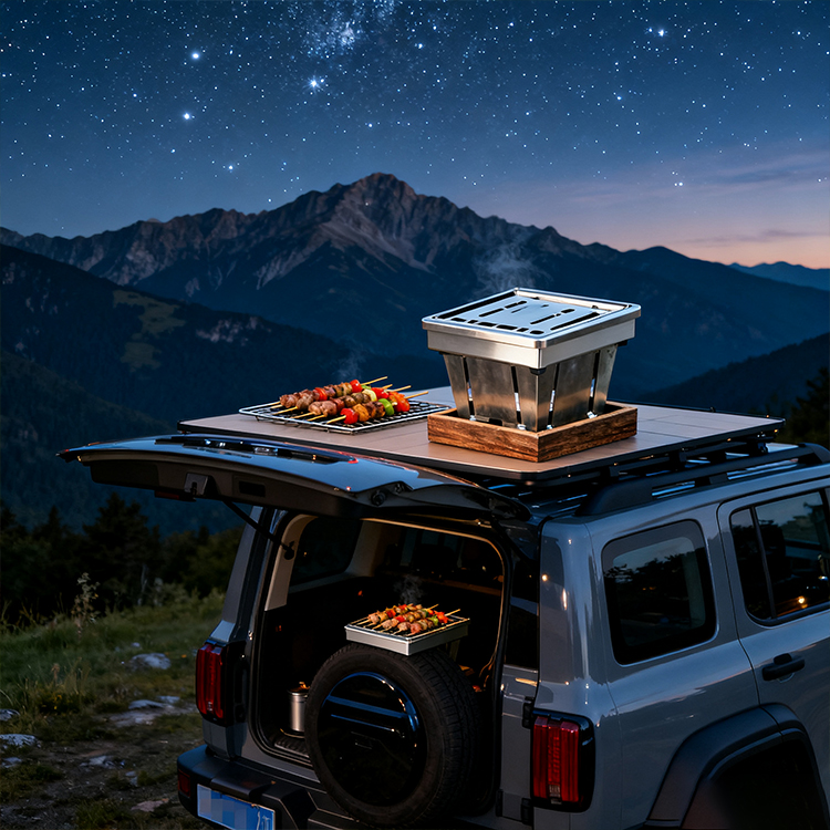 Mini barbecue pliable et portable