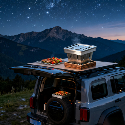 Mini barbecue pliable et portable